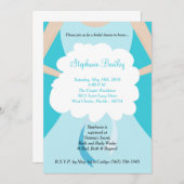 Blue Wedding Dress Bridal Dusche Einladung (Vorne/Hinten)