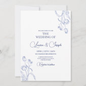 Blue Wedding Einladung (Vorderseite)