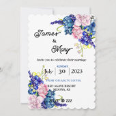 Blue Wedding Einladung (Vorderseite)