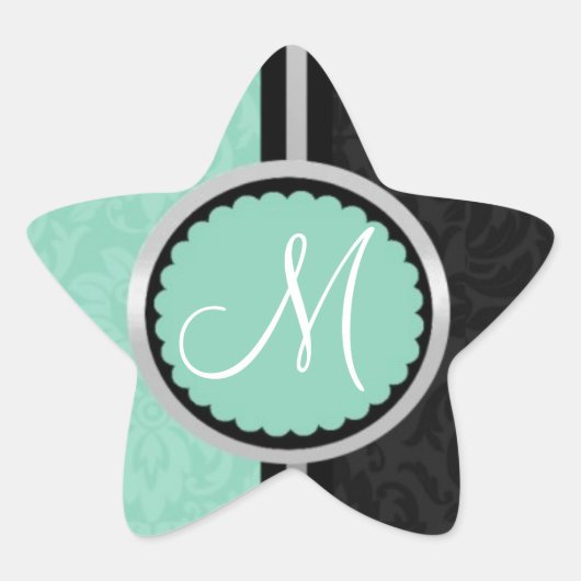 Blue Wedding Einladung Umschlag Aufkleber (Vorderseite)