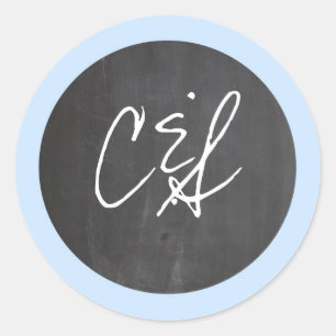 Blue Wedding Enveloper Sticker für die Kopfplatte