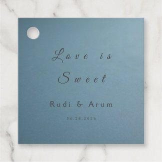 Blue Wedding Favor Tag Geschenkanhänger