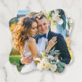 Blue Wedding Foto Geschenkanhänger (Rückseite)