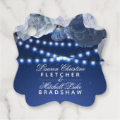 Blue Wedding Foto Geschenkanhänger (Vorderseite)