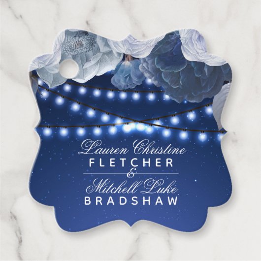 Blue Wedding Foto Geschenkanhänger (Vorderseite)