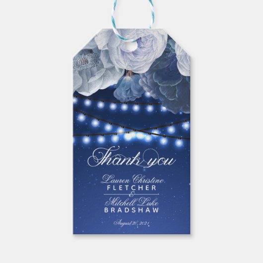 Blue Wedding Geschenkanhänger (Vorderseite)