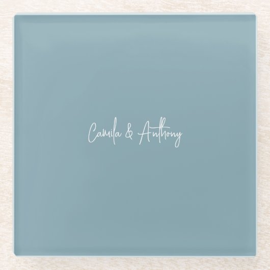 Blue Wedding Glasuntersetzer (Vorderseite)