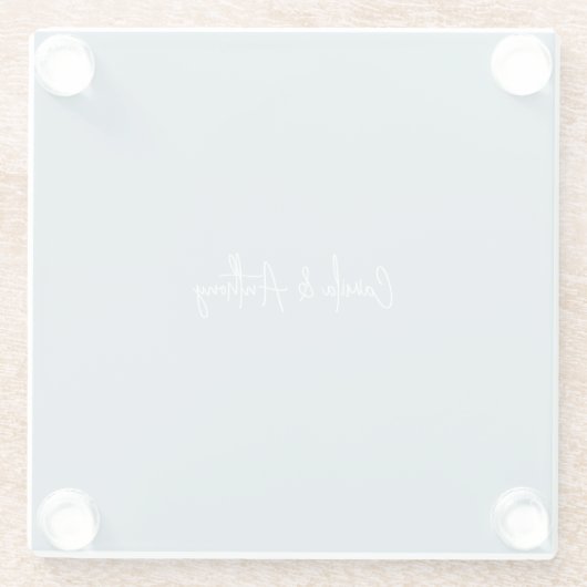 Blue Wedding Glasuntersetzer (Rückseite)