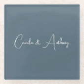 Blue Wedding Glasuntersetzer (Vorderseite)