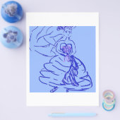 Blue Wedding Gown Bride Flyer (Einzeln)