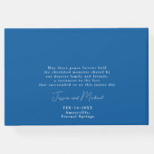 Blue Wedding Guestbook Anemone Dreamscape Wedding Gästebuch (Rückseite)