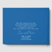 Blue Wedding Guestbook Anemone Dreamscape Wedding Gästebuch (Rückseite)