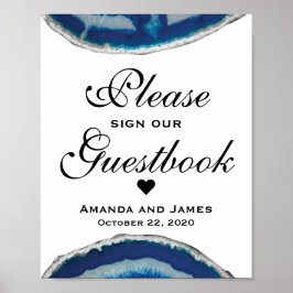 Blue Wedding Guestbook Sign | Bis Poster