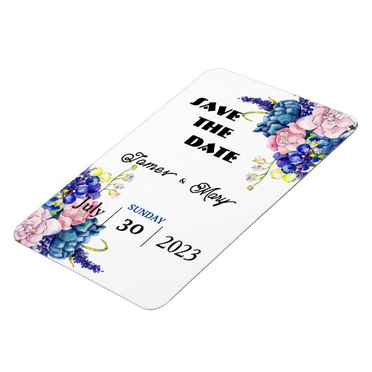 Blue Wedding Magnet (Linke Seite)