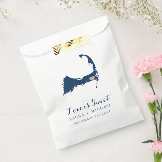 Blue Wedding mit Cape Cod Map Geschenktütchen (Versiegelt)