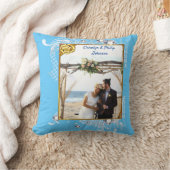 Blue Wedding mit Diamonds Foto & Name, YPI Kissen (Decke)