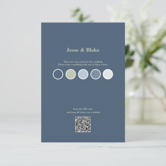 Blue Wedding mit Latticework Pattern Umschließung  Begleitkarte (Stehend Vorderseite)