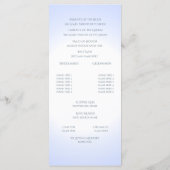 Blue Wedding Program Programm (Rückseite)