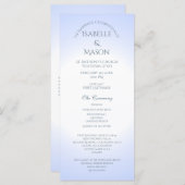 Blue Wedding Program Programm (Vorne/Hinten)