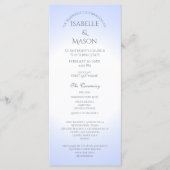 Blue Wedding Program Programm (Vorderseite)