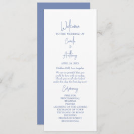 Blue Wedding Programm