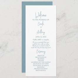 Blue Wedding Programm