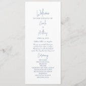 Blue Wedding Programm (Vorderseite)