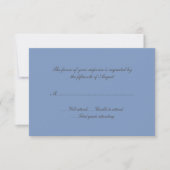 Blue Wedding Response Card RSVP Karte (Vorderseite)