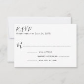 Blue Wedding Response Card Seaside Garden RSVP Karte (Vorderseite)