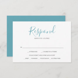 Blue Wedding RSVP Cards