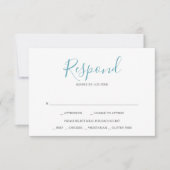 Blue Wedding RSVP Cards Karte (Vorderseite)