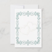 Blue Wedding RSVP Karte (Rückseite)
