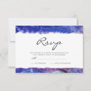 Blue Wedding RSVP Karte