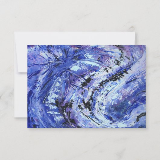 Blue Wedding RSVP Karte (Rückseite)