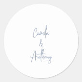 Blue Wedding Runder Aufkleber (Vorderseite)