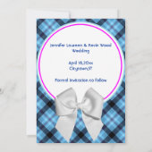 Blue Wedding Save the Date Announcement (Rückseite)