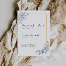Blue Wedding Save the Date Template