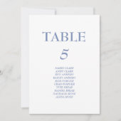 Blue Wedding Seating Chart Einladung (Vorderseite)