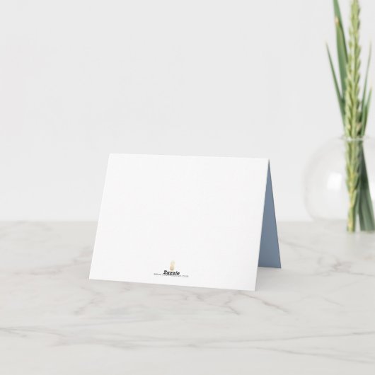 Blue Wedding Seepferd Vielen Dank Karten (Rückseite)