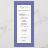 Blue Wedding Service Zeremonie Programm (Rückseite)