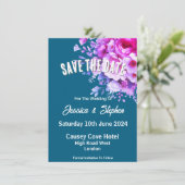 Blue Wedding speichert die Datumskarte Save The Date (Stehend Vorderseite)