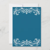 Blue Wedding speichert die Datumskarte Save The Date (Rückseite)