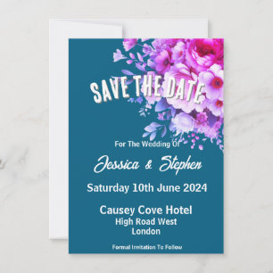 Blue Wedding speichert die Datumskarte Save The Date