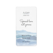 Blue Wedding Spread Love Not Germs Hand Sanitizer Adressaufkleber (Vorne)