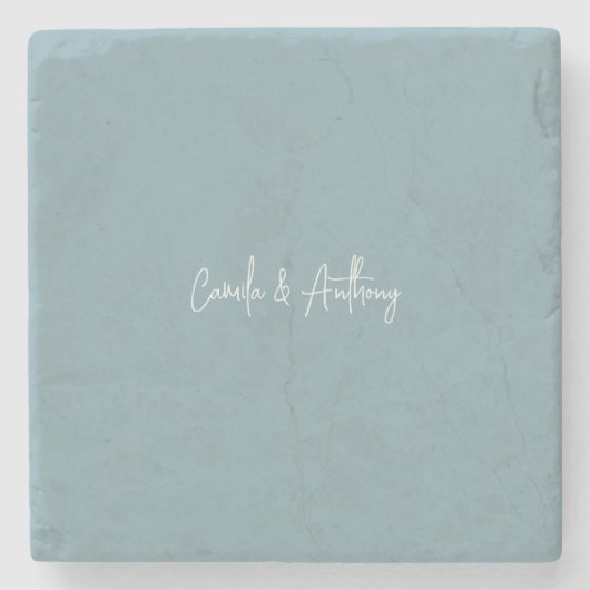 Blue Wedding Steinuntersetzer (Vorderseite)