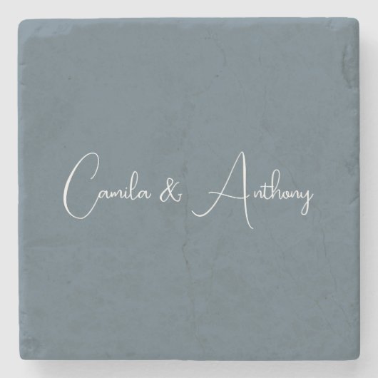 Blue Wedding Steinuntersetzer (Vorderseite)