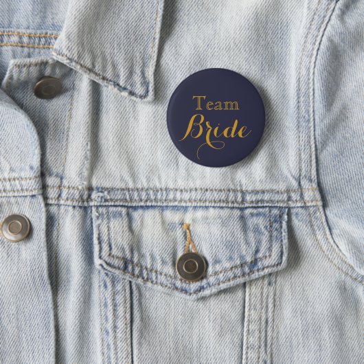 Blue Wedding Team Bride Button (Beispiel)