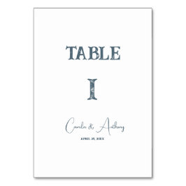 Blue Wedding Tischnummer