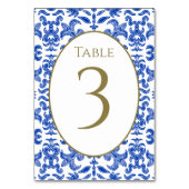 Blue Wedding Tischnummer (Rückseite)