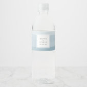 Blue Wedding Water Flasche Label Wasserflaschenetikett (Vorderseite)